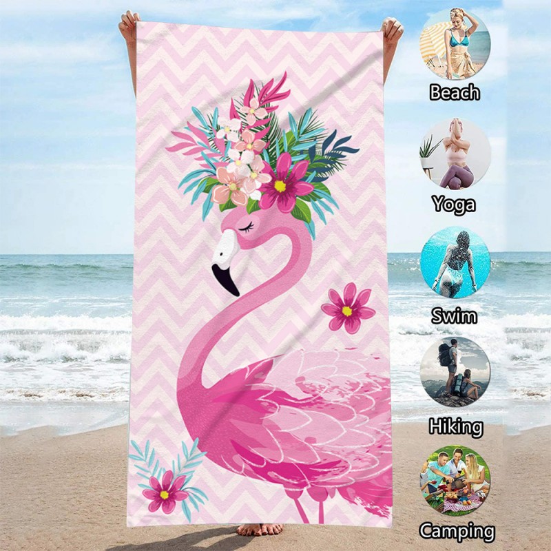 Ręcznik plażowy prostokątny FLAMIG KWIATY 150x70 REC54WZ13 - obrazek 2