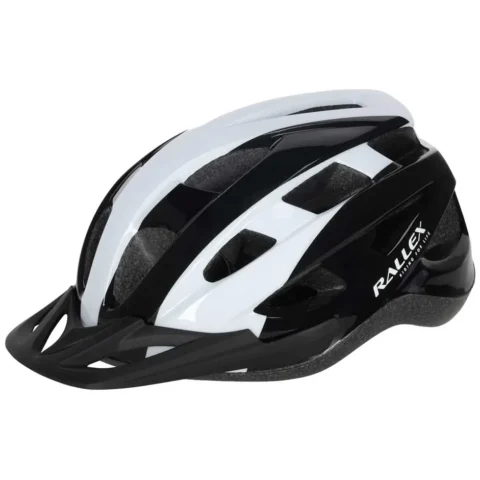 Kask rowerowy na rower RALLEX damski męski regulowany czarno-biały L 58-62cm