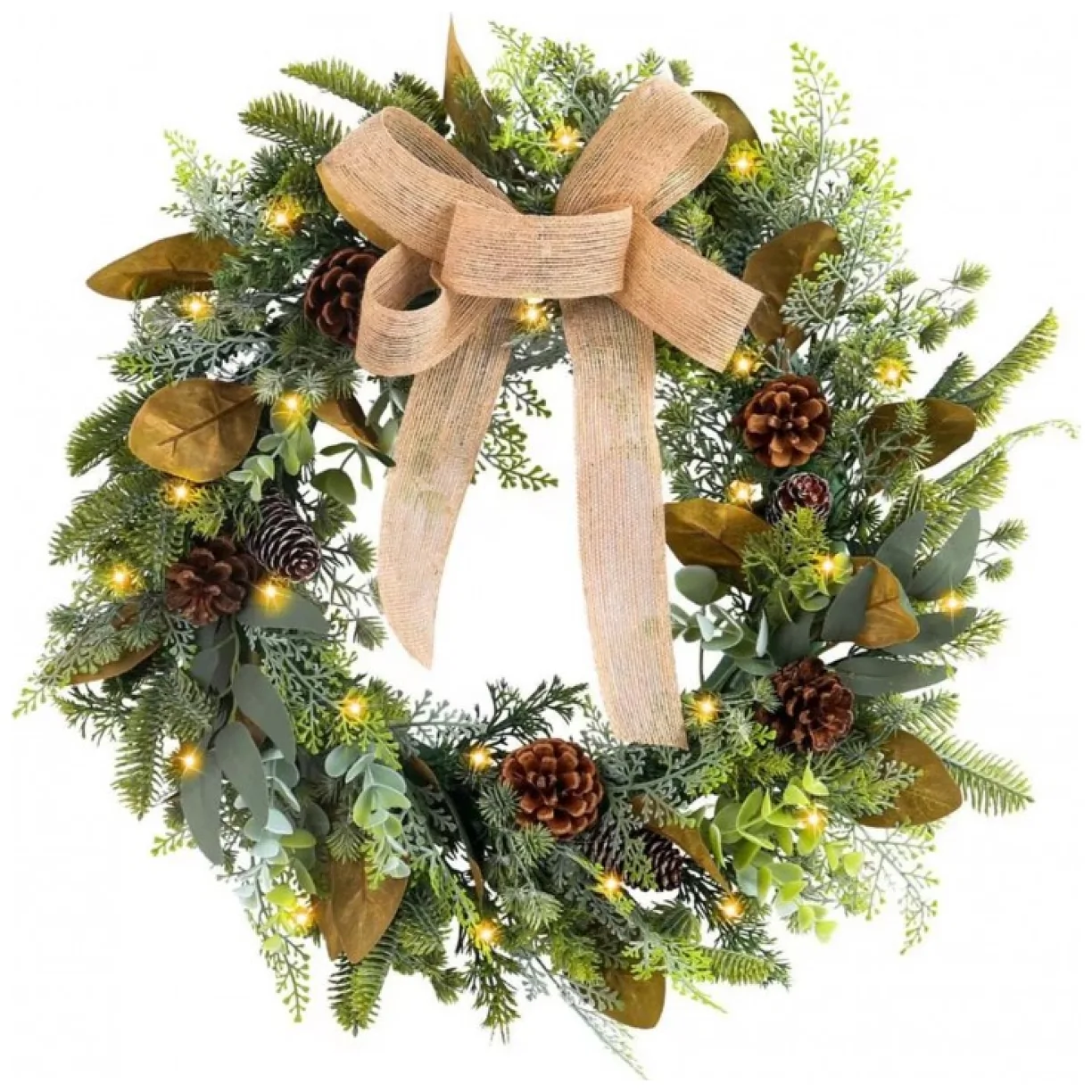 Girlanda wieniec ozdoba na drzwi jak żywa 45 cm XXL - obrazek 2