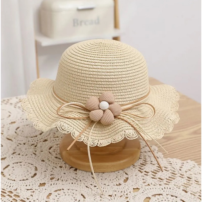 ZESTAW torebka i kapelusz 52cm dla dziewczynki słomiane KWIAT CZ55 - obrazek 7