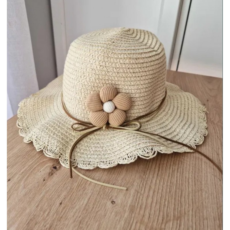 ZESTAW torebka i kapelusz 52cm dla dziewczynki słomiane KWIAT CZ55 - obrazek 8