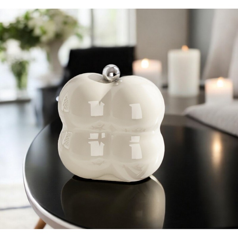 Kuferek etui organzier przenośna szkatułka na biżuterię kremowa PD156K - obrazek 4