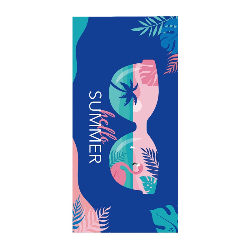 Ręcznik plażowy prostokątny niebieski HELLO SUMMER 150x70 REC54WZ9 - obrazek 6
