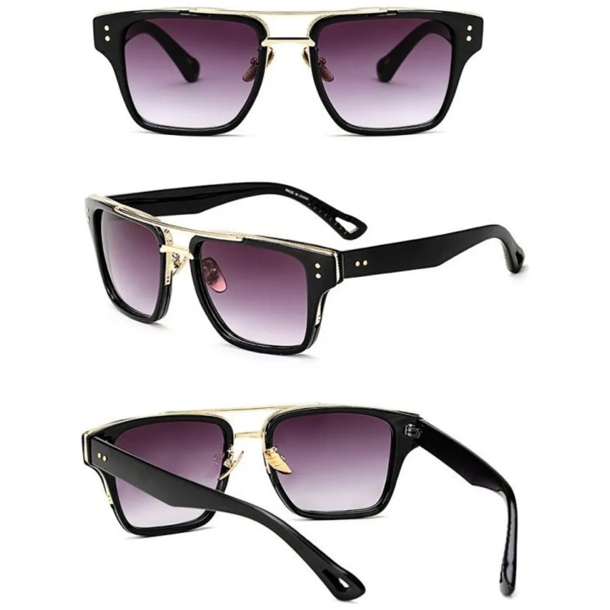 OKULARY UNISEX "ROYAL MAN" - CZARNE OK77 - obrazek 2
