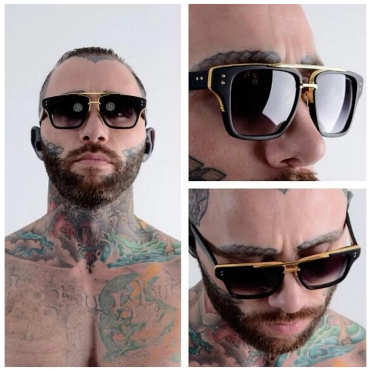 OKULARY UNISEX "ROYAL MAN" - CZARNE OK77 - obrazek 3