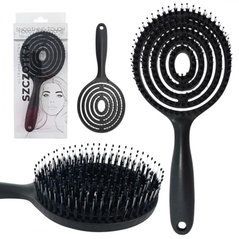 Szczotka do masażu, do rozczesywania włosów, suszenia z włosiem SCZ09CZ
