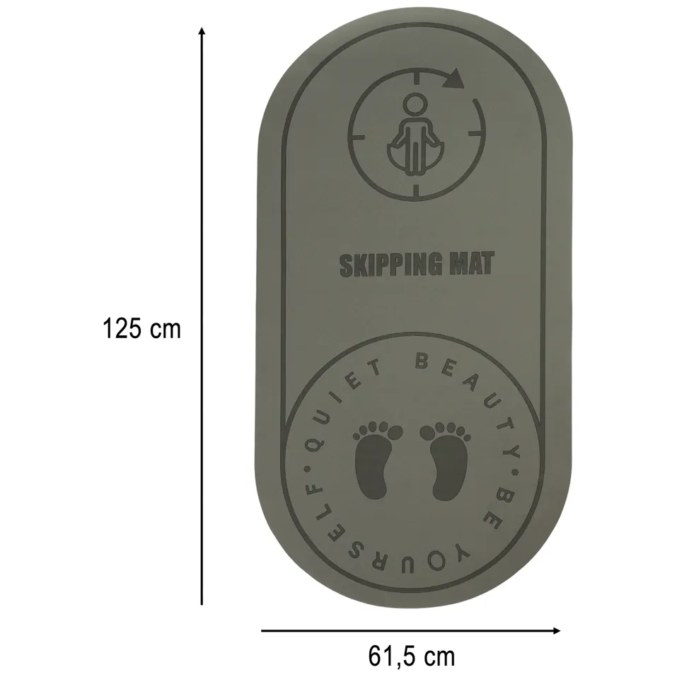 Mata fitness wygłuszająca antypoślizgowa 125x61,5cm pianka TPE szara - obrazek 7