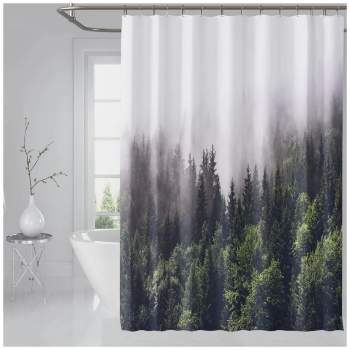 Zasłona prysznicowa, kurtyna z wydrukiem 3D, wodoodporna 200x180 cm ZPR20 - obrazek 2