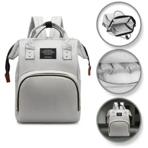 Torba, organizer, plecak dla mamy Szary PLM10SZ