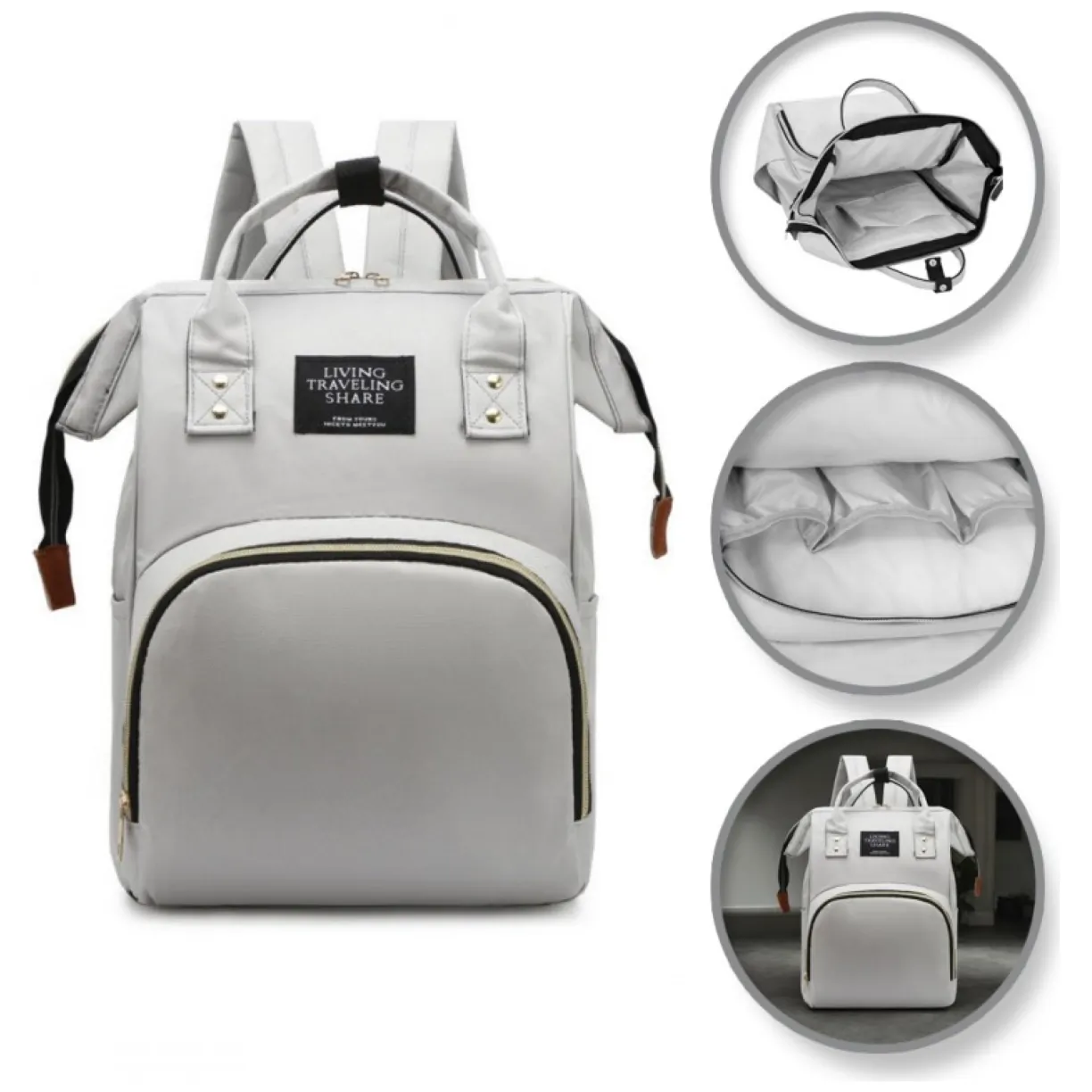 Torba, organizer, plecak dla mamy Szary PLM10SZ