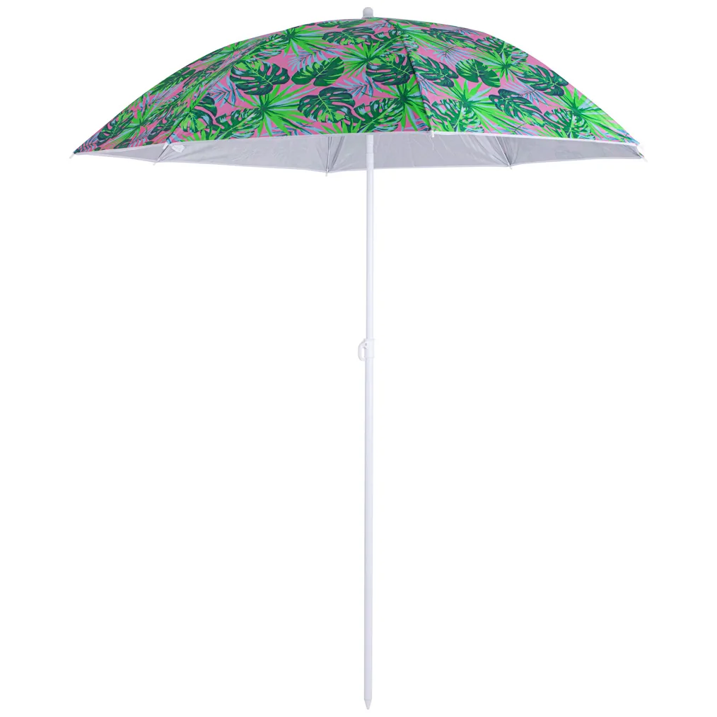Parasol ogrodowy plażowy regulowany łamany 150cm liście UV - obrazek 5