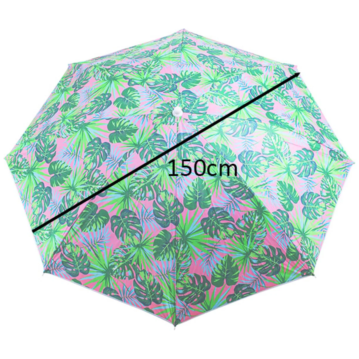 Parasol ogrodowy plażowy regulowany łamany 150cm liście UV - obrazek 6