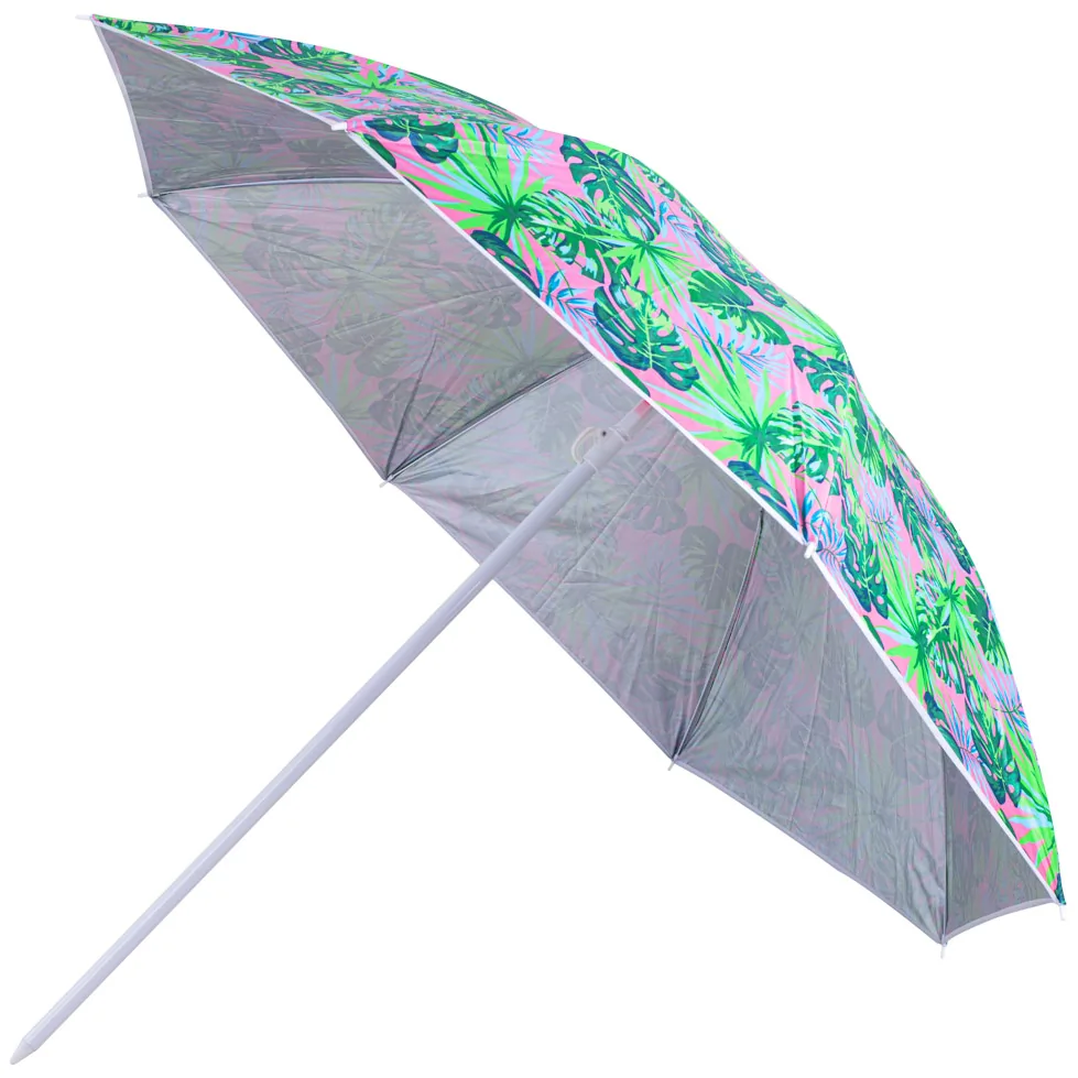 Parasol ogrodowy plażowy regulowany łamany 150cm liście UV - obrazek 7
