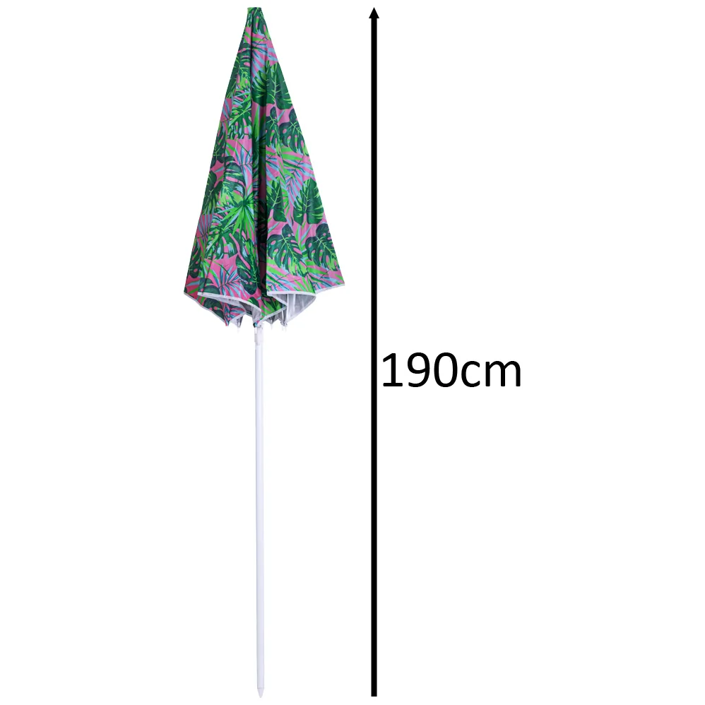 Parasol ogrodowy plażowy regulowany łamany 150cm liście UV - obrazek 8