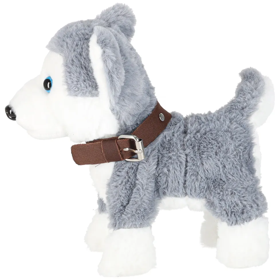 Interaktywny Piesek Husky na Smyczy - Chodzi, Szczeka i Macha Ogonem - obrazek 5
