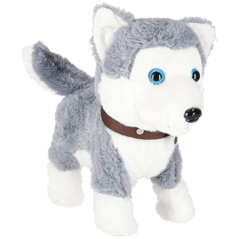 Interaktywny Piesek Husky na Smyczy - Chodzi, Szczeka i Macha Ogonem - obrazek 6