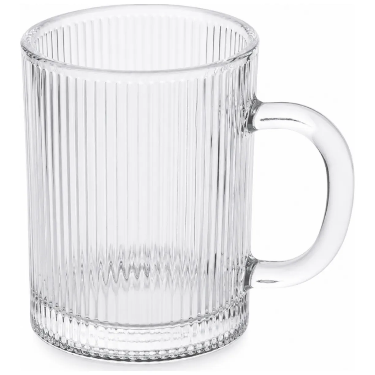 Szklanka 350ml ryflowana duża 1 szt do kawy, herbaty SZK212 - obrazek 2