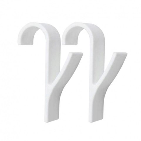 Wieszak, uchwyt, haczyk na grzejnik, prysznic, biały komplet 2 SZT U16BZESTAW2