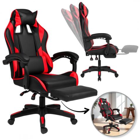 Fotel gamingowy obrotowy z podnóżkiem STRIKER ONE - KO31CZE