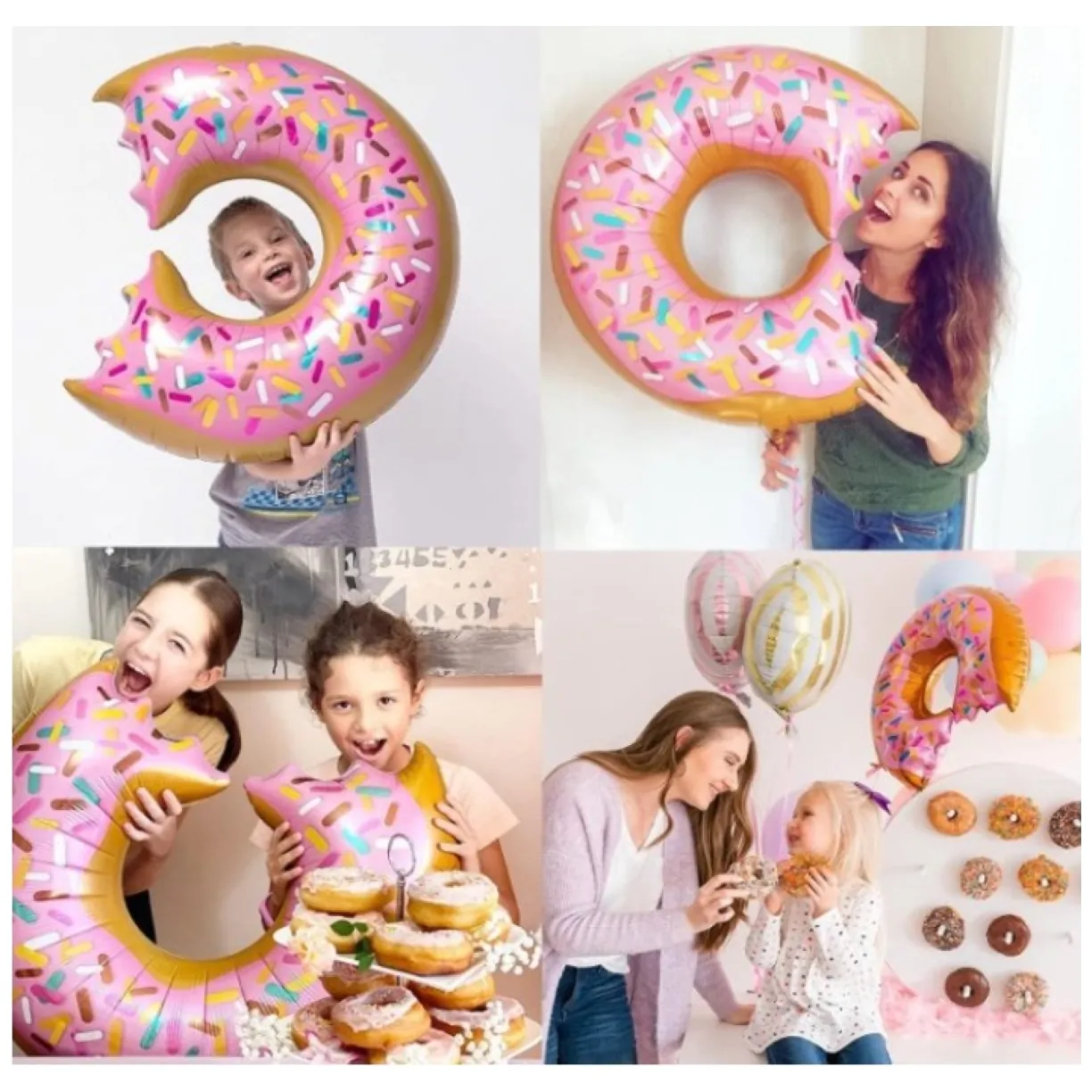 Zestaw Balonów pączki, donut 165szt BLN11