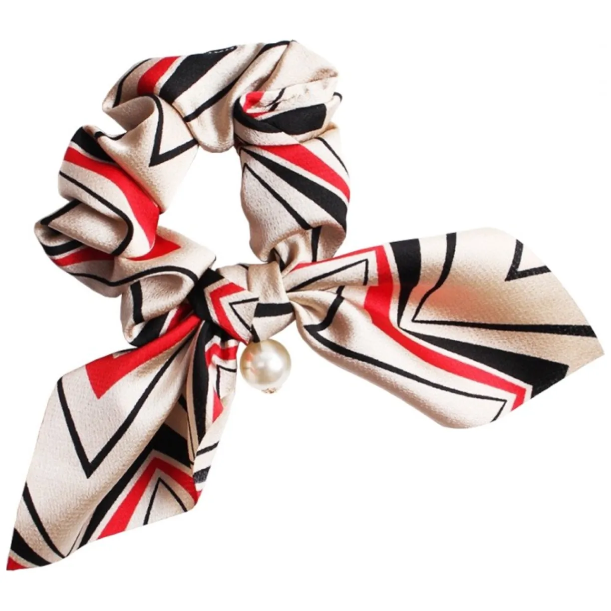 Gumka do włosów apaszka krótka z perełką PIN UP GUM70