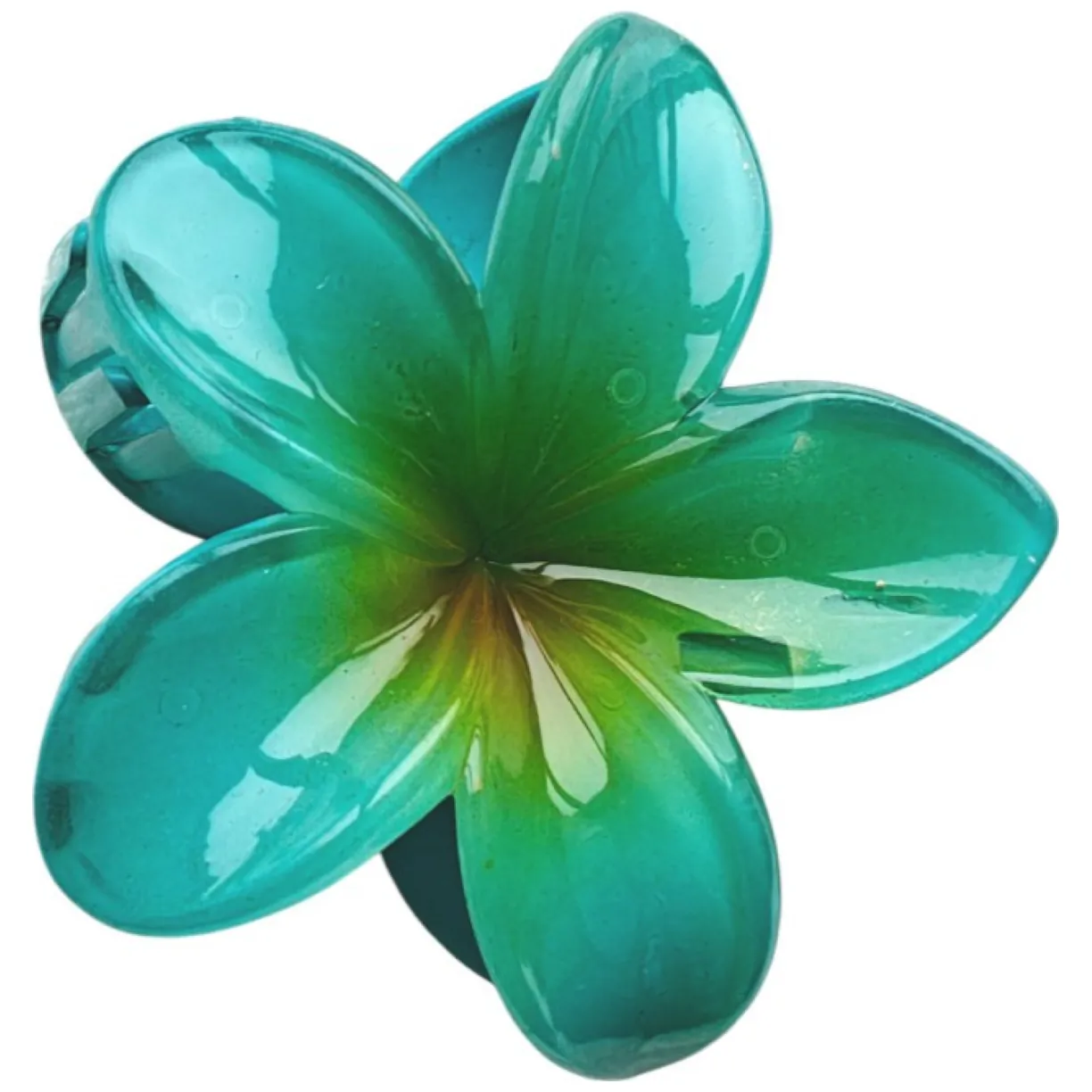Spinka do włosów klamra XL kwiat niebieski ombre 7,5x8cm SP285 - obrazek 2