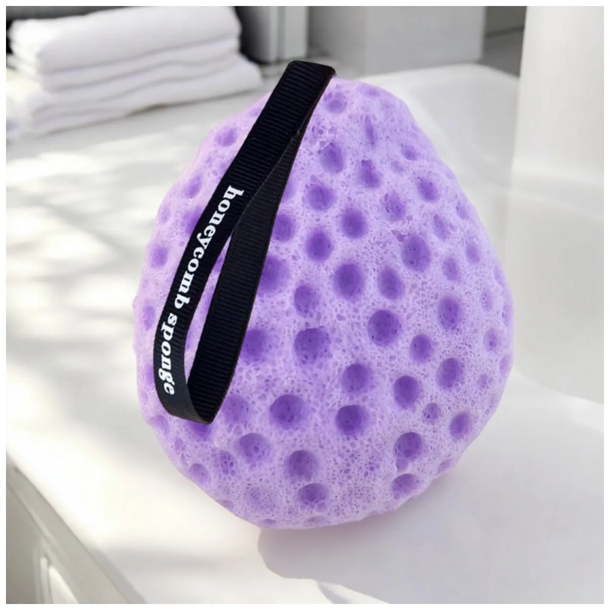 Gąbka Plaster miodu do mycia ciała na mokro 10 cm delikatny peeling GB03FIO - obrazek 4