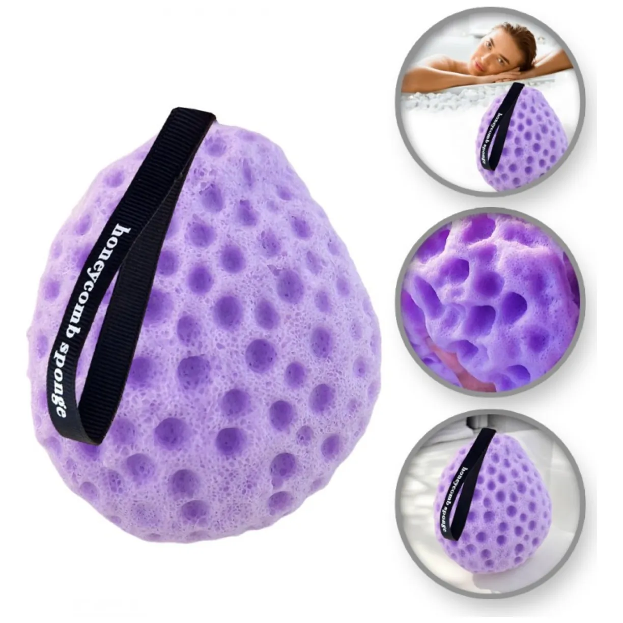 Gąbka Plaster miodu do mycia ciała na mokro 10 cm delikatny peeling GB03FIO