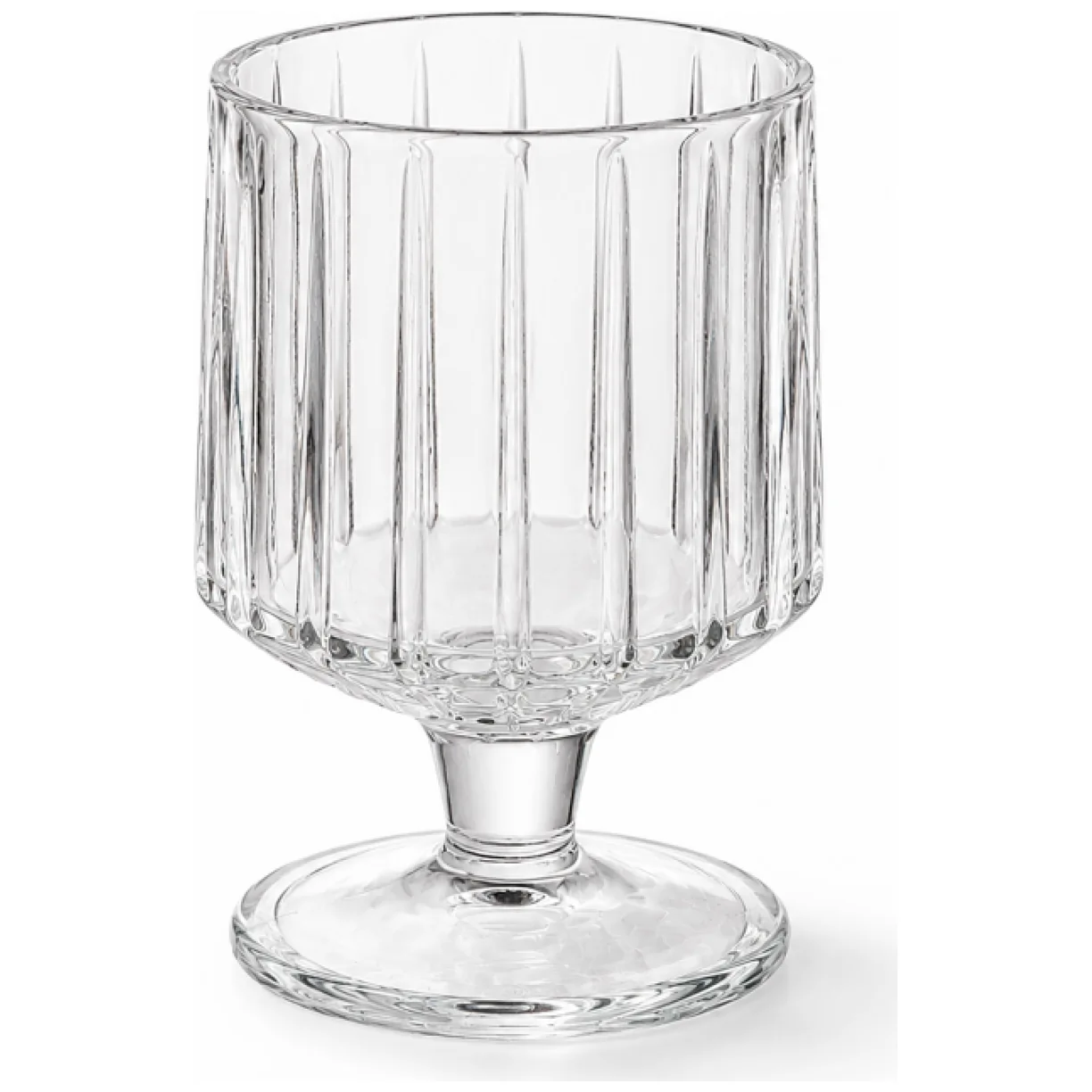 Zestaw 6 szt szklanek ryflowanych na nóżce do deserów, drinków 250ml - obrazek 4