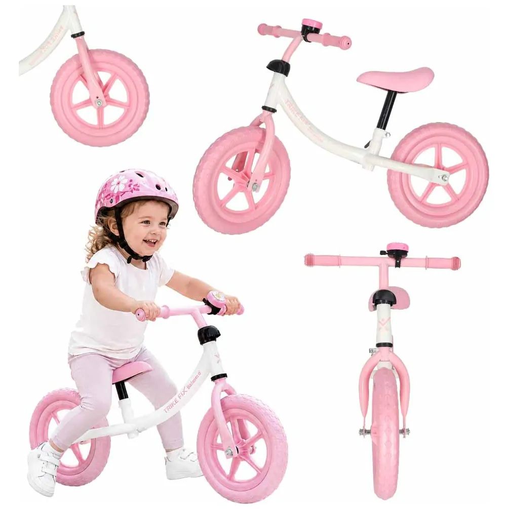 Rowerek biegowy Trike Fix Balance z dzwonkiem różowy