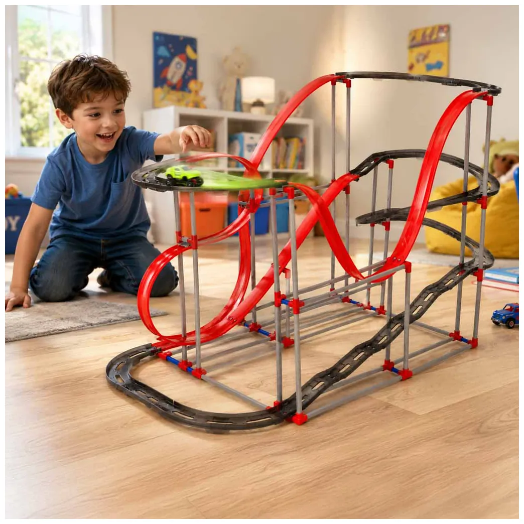 Antygrawitacyjny tor samochodowy magnetyczny 175 el. 130 cm XXL - obrazek 9
