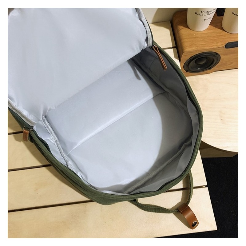 Plecak sportowy szkolny uniwersalny czarny sztruksowy PL171CZ - obrazek 2