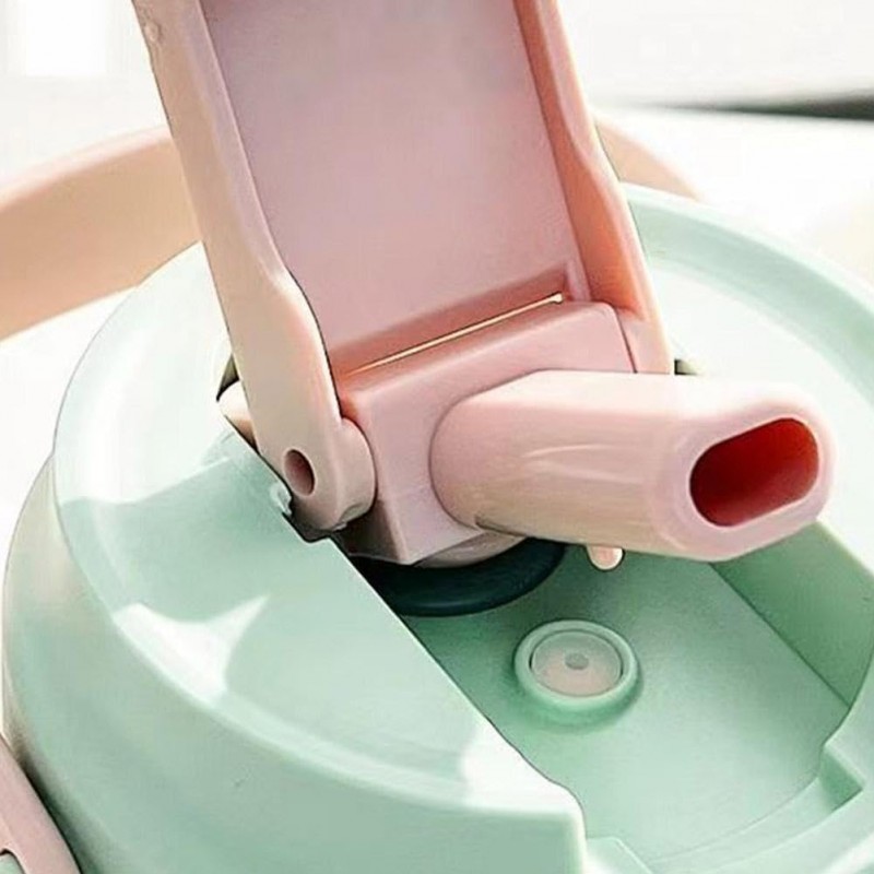 Butelka na wodę z koszyczkiem i słomką 800 ML Believe BD34 - obrazek 5