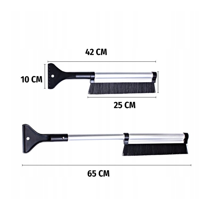 DUŻA SKROBACZKA TELESKOPOWA SZCZOTKA SKROBAK DO ODŚNIEŻANIA SZYBY AUTA 2W1 SKROB05 - obrazek 2
