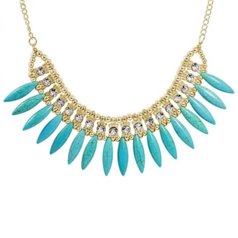 Kolia łezki geometria, naszyjnik marmurek biały z cyrkoniami N215M