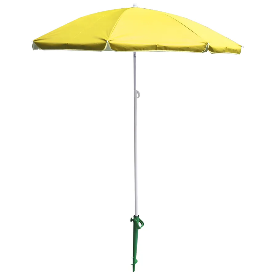 Parasol ogrodowy plażowy regulowany łamany składany UV 150cm żółty - obrazek 8