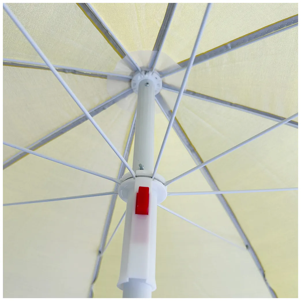 Parasol ogrodowy plażowy regulowany łamany składany UV 150cm żółty - obrazek 9