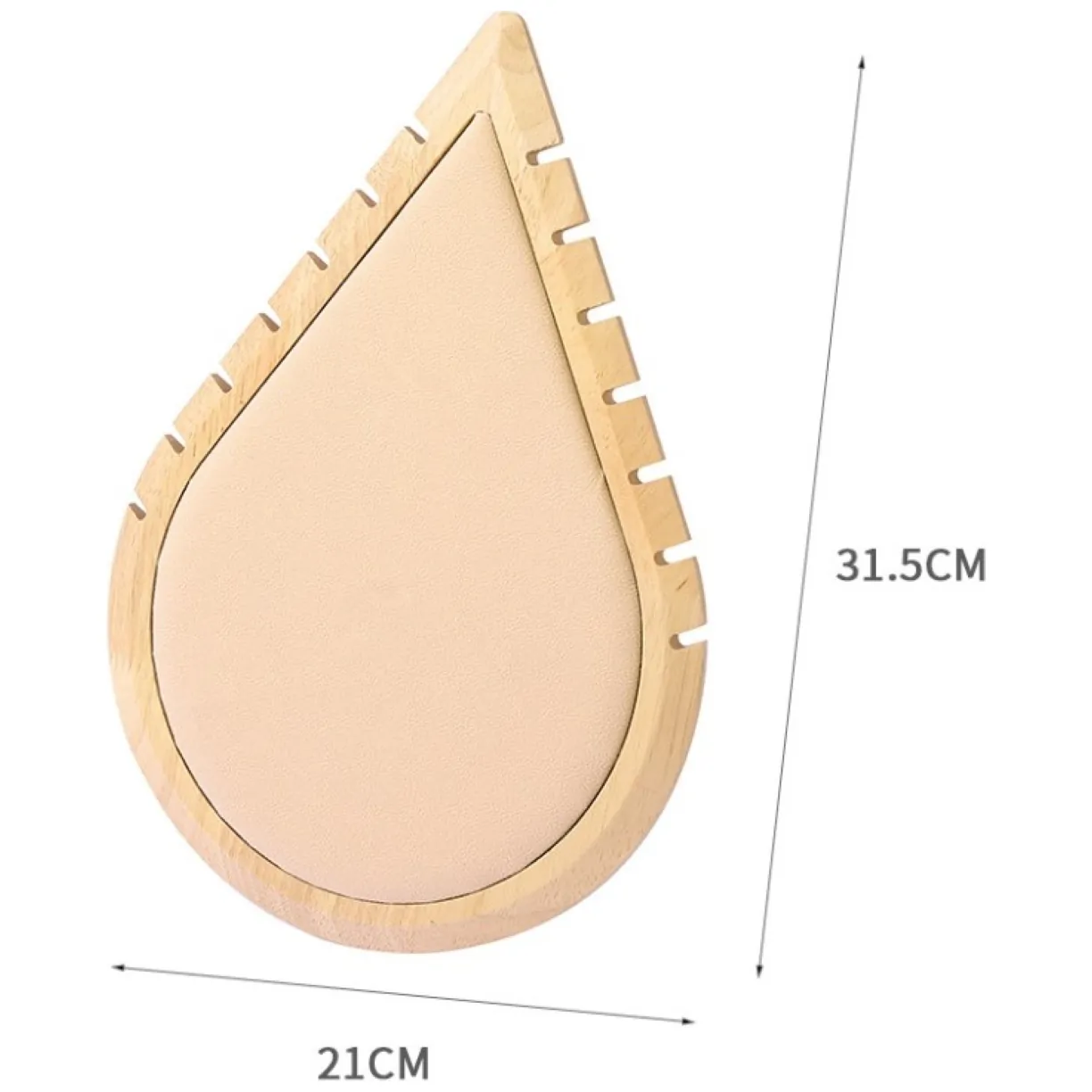 Ekskluzywny ekspozytor na naszyjniki, beżowy ŁEZKA DUŻA 31cm - obrazek 6