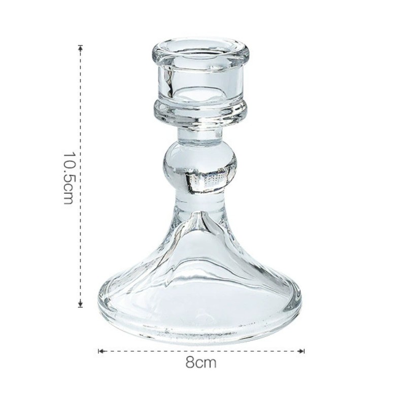 Świecznik dekoracyjny, szklany Glamour 10 cm - SW13 - obrazek 3