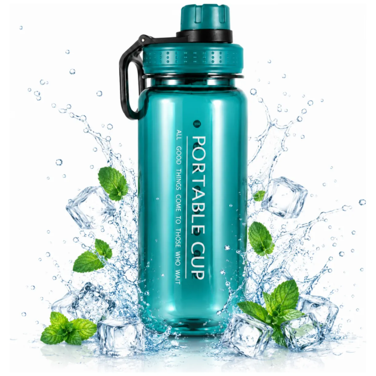 BUTELKA NA WODĘ BIDON NA SIŁOWNIĘ FITNESS 600ml przenośny mały