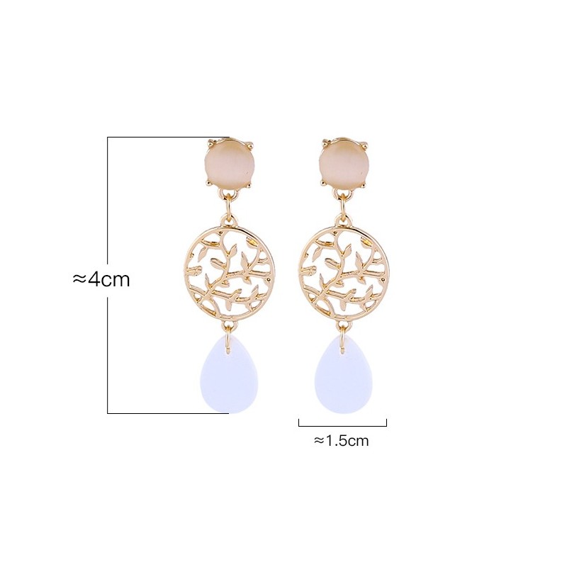 Kolczyki wiszące delikatne K1197 zapięcie S925 - obrazek 3