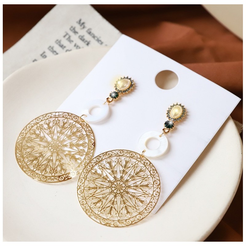 Kolczyki wiszące duże wyraziste K1244 - obrazek 2