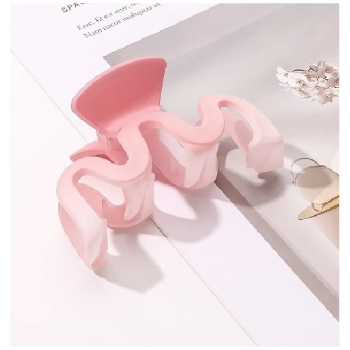 Spinka do włosów klamra XL ombre róż 9 cm SP219 - obrazek 2