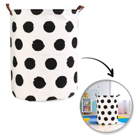 POJEMNIK KOSZ WOREK NA ZABAWKI LUB PRANIE KROPKI 35x45 cm OR2WZ26