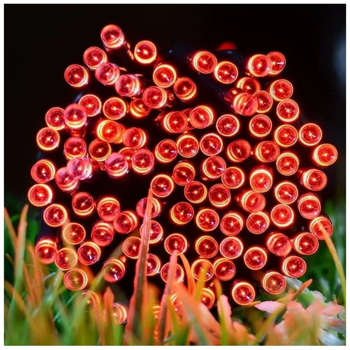 Światełka lampki wewnętrzne/zewnętrzne 100 LED Czerwone - obrazek 4