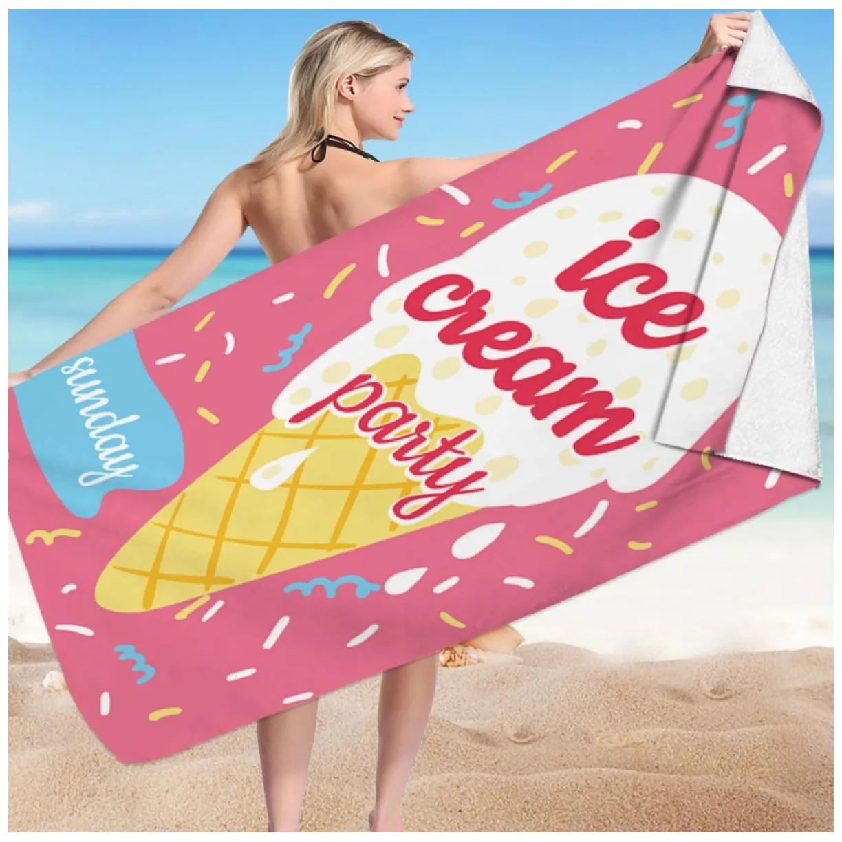 Ręcznik plażowy prostokątny ICE CREAM PARTY 150x70 REC54WZ3