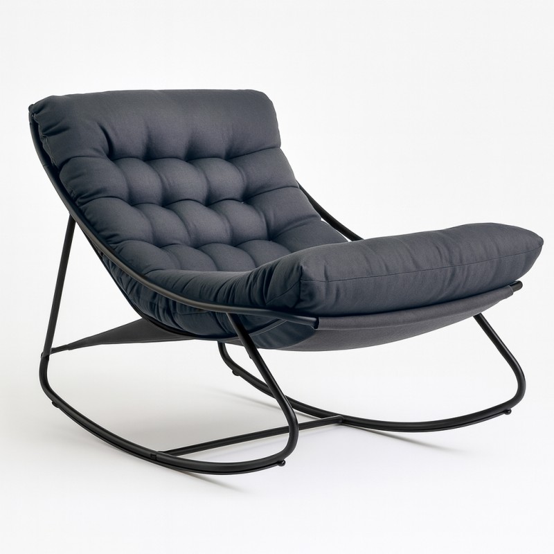 FOTEL BUJANY NA BIEGUNACH OGRODOWY DO SALONU, TARASOWY BUJAK KOKON LEŻANKA KR38SZ - obrazek 3