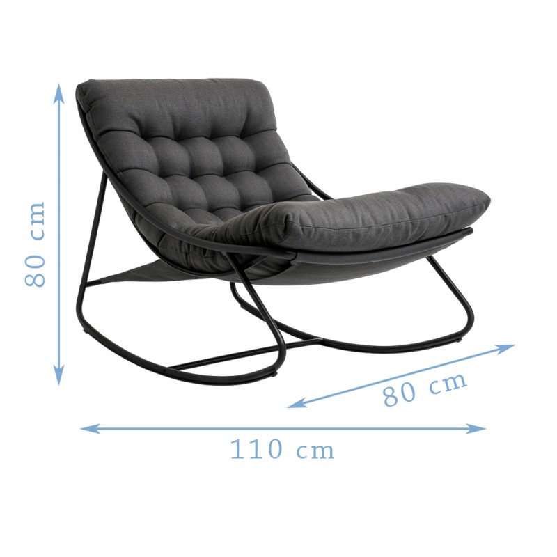 FOTEL BUJANY NA BIEGUNACH OGRODOWY DO SALONU, TARASOWY BUJAK KOKON LEŻANKA KR38SZ - obrazek 5