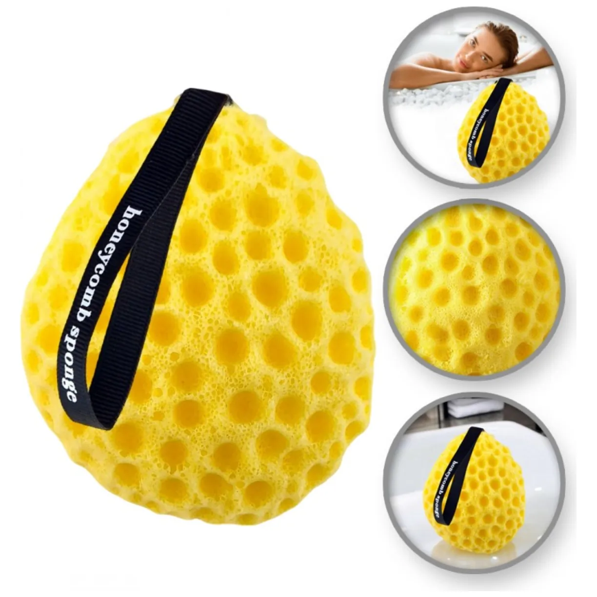 Gąbka Plaster miodu do mycia ciała na mokro 10 cm delikatny peeling GB03