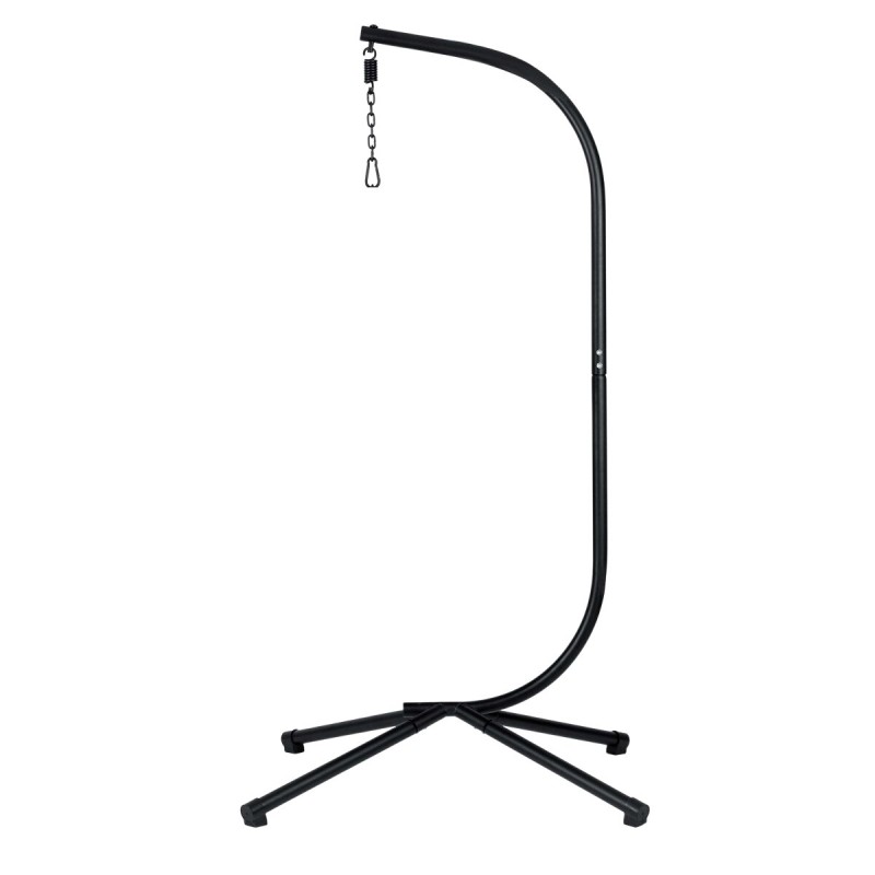 Fotel wiszący huśtawka, kokon składany brązowy z beżowymi poduszkami KR37BR - obrazek 5